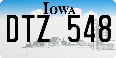 IA license plate DTZ548