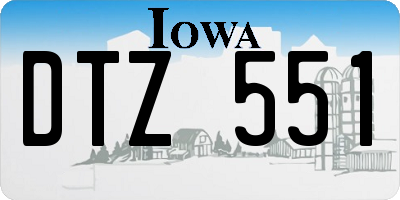 IA license plate DTZ551