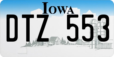 IA license plate DTZ553