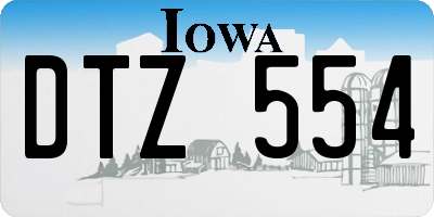 IA license plate DTZ554