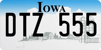 IA license plate DTZ555