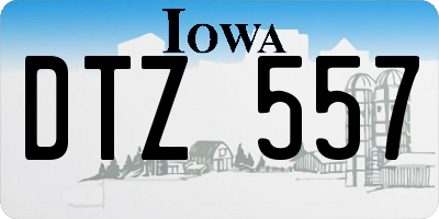 IA license plate DTZ557