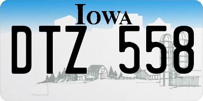 IA license plate DTZ558