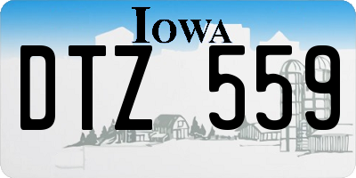 IA license plate DTZ559