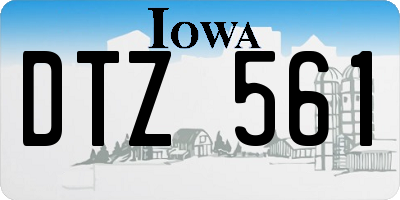 IA license plate DTZ561