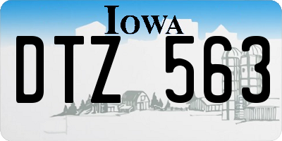 IA license plate DTZ563