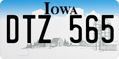 IA license plate DTZ565