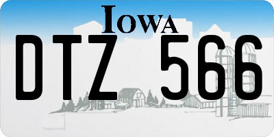 IA license plate DTZ566