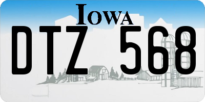 IA license plate DTZ568