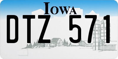 IA license plate DTZ571