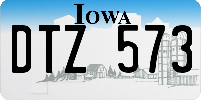 IA license plate DTZ573