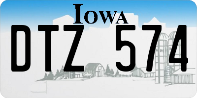 IA license plate DTZ574