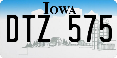 IA license plate DTZ575