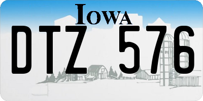 IA license plate DTZ576