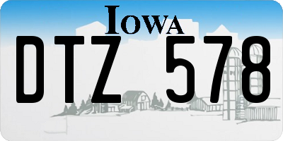 IA license plate DTZ578