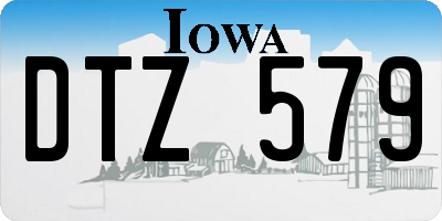 IA license plate DTZ579