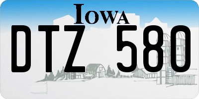 IA license plate DTZ580