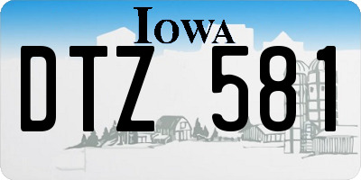 IA license plate DTZ581