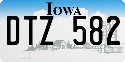 IA license plate DTZ582