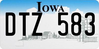 IA license plate DTZ583