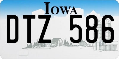 IA license plate DTZ586