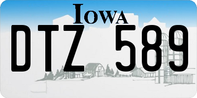 IA license plate DTZ589