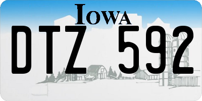 IA license plate DTZ592