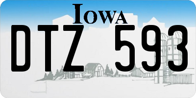 IA license plate DTZ593