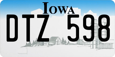 IA license plate DTZ598