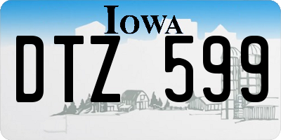 IA license plate DTZ599