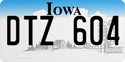 IA license plate DTZ604