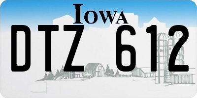 IA license plate DTZ612
