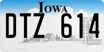 IA license plate DTZ614