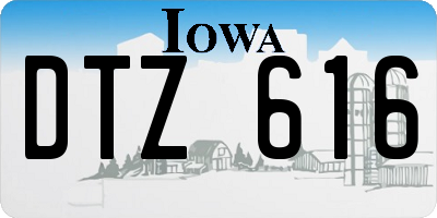 IA license plate DTZ616