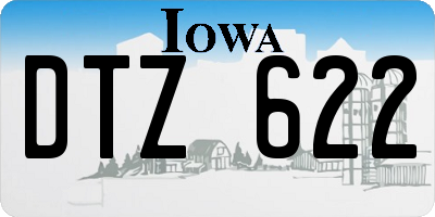 IA license plate DTZ622