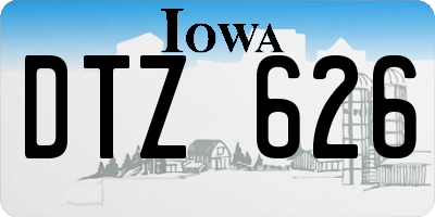 IA license plate DTZ626