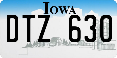 IA license plate DTZ630