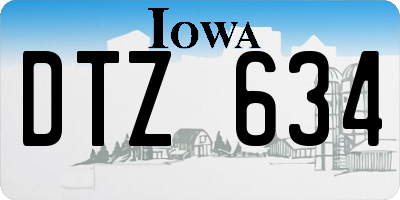 IA license plate DTZ634