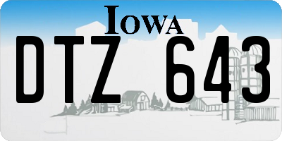 IA license plate DTZ643