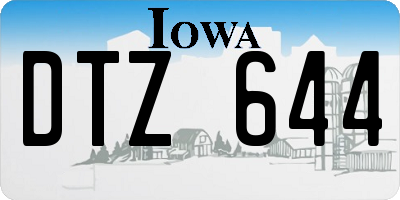 IA license plate DTZ644