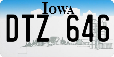 IA license plate DTZ646