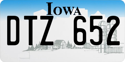 IA license plate DTZ652