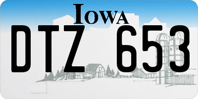 IA license plate DTZ653