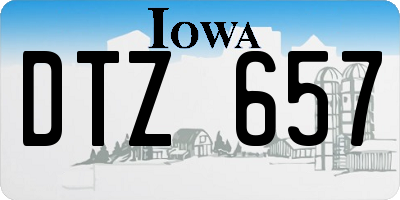 IA license plate DTZ657