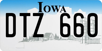 IA license plate DTZ660