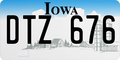 IA license plate DTZ676
