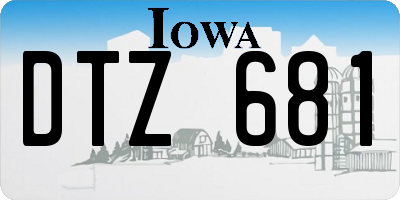 IA license plate DTZ681