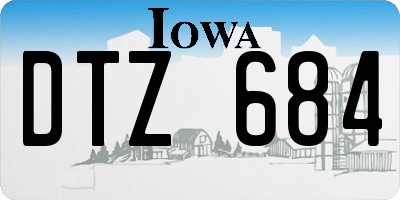 IA license plate DTZ684