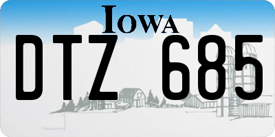IA license plate DTZ685