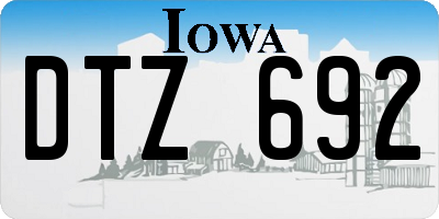 IA license plate DTZ692